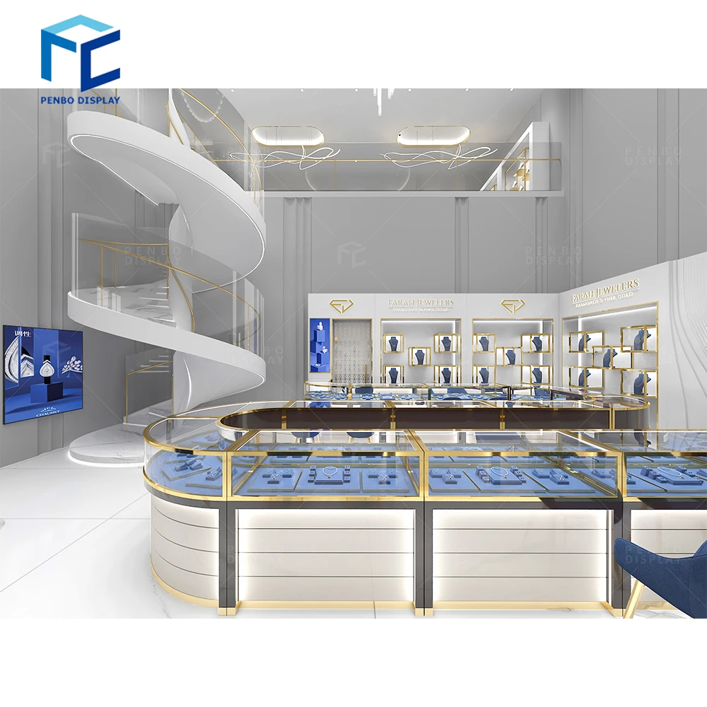 Modern Dubai Small Jewelry Shop Design Interior-jewellery-shop Layout Display Showcase For Shopping Mall