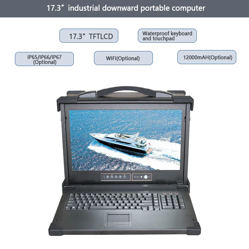 17.3 inch supports Intel B75/H81/Q170/H110 Chipset SATA SSD/HDD industrial grade waterproof portable  rugged laptop