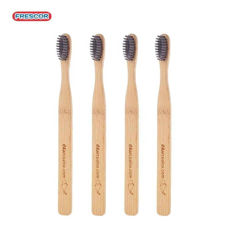 A007 частная марка Amazon Заказная 100% Органическая биоразлагаемая бамбуковая зубная щетка с упаковкой