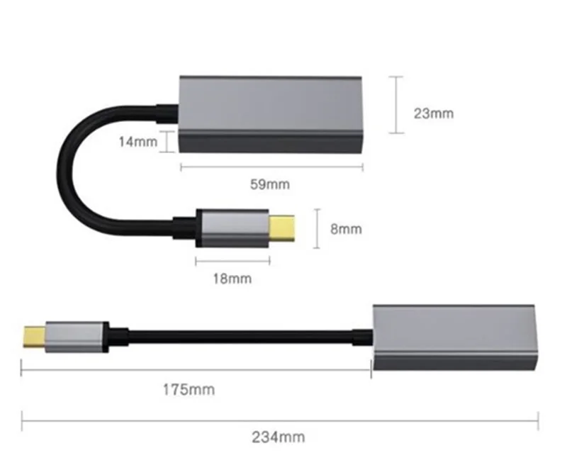 USB-C to Ethernet Adapter Type C to Gigabit Network RJ45 1000 Mbps LAN Wired Network Card for Windows and Mac OS