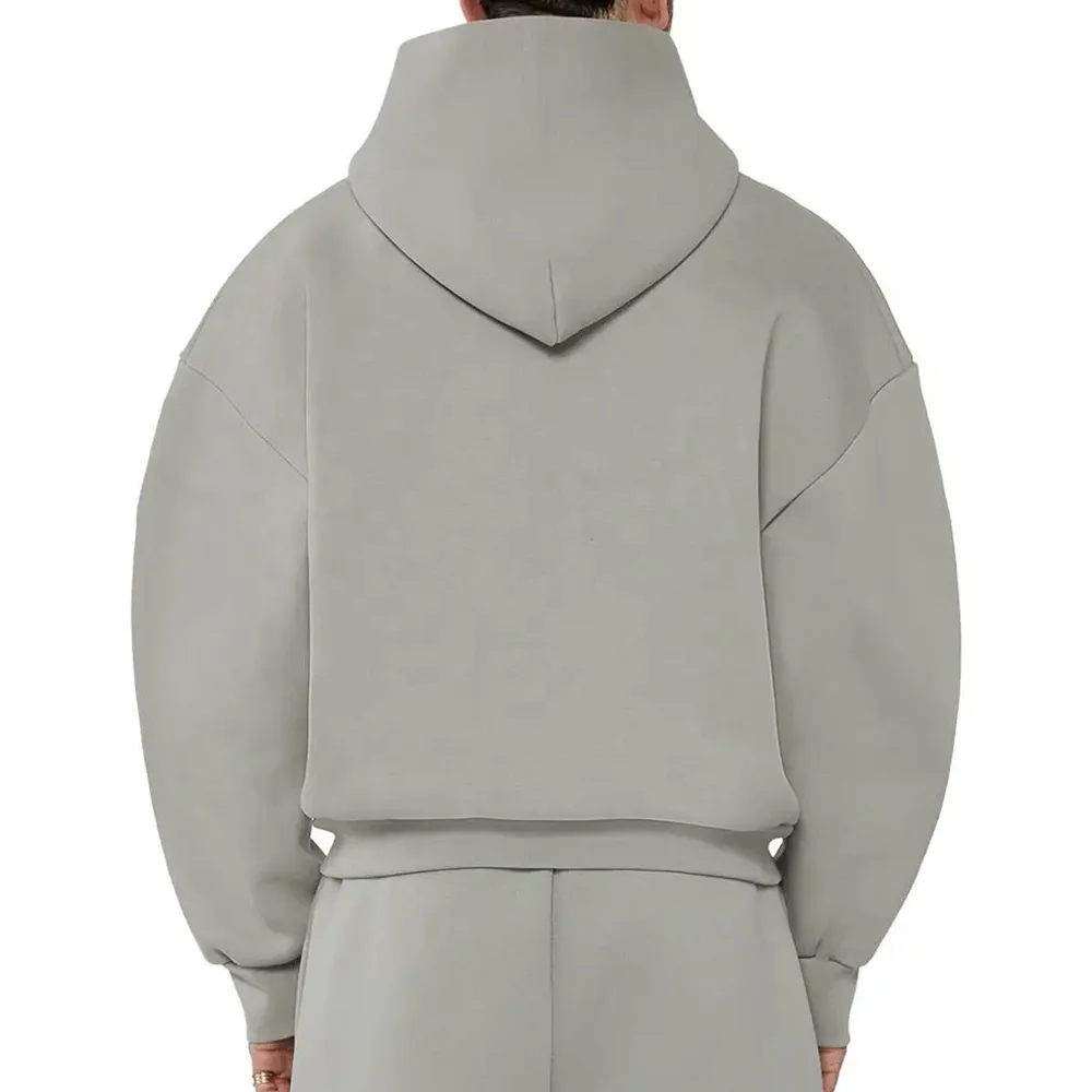 custom logo high quality essentials 100% cotton fleece zipper hoodie boxy fit heavyweight cropped full zip up hoodie