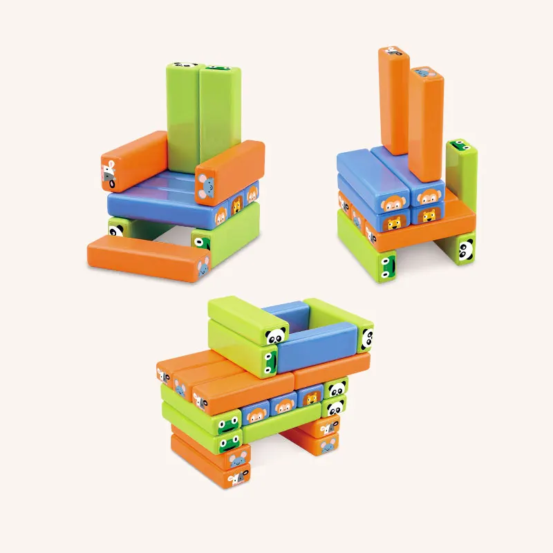 Creativity development diy tumbling building blocks game stacking tower for 3+ child