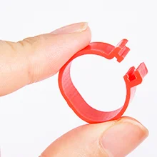 Plastic Colorful Numbered Chicken Clip-on Leg Ring Adjustable Size Poultry Duck Pigeon Identification Foot Rings