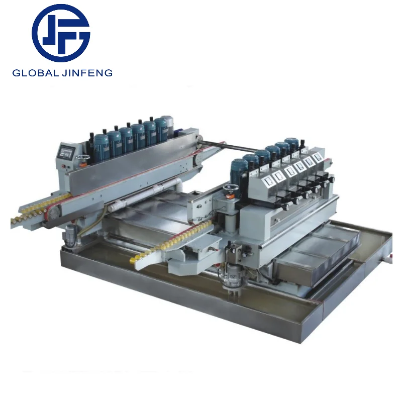 12 motors Sophisticated Small Glass Straight Line Double Edger polishing machine with high quality