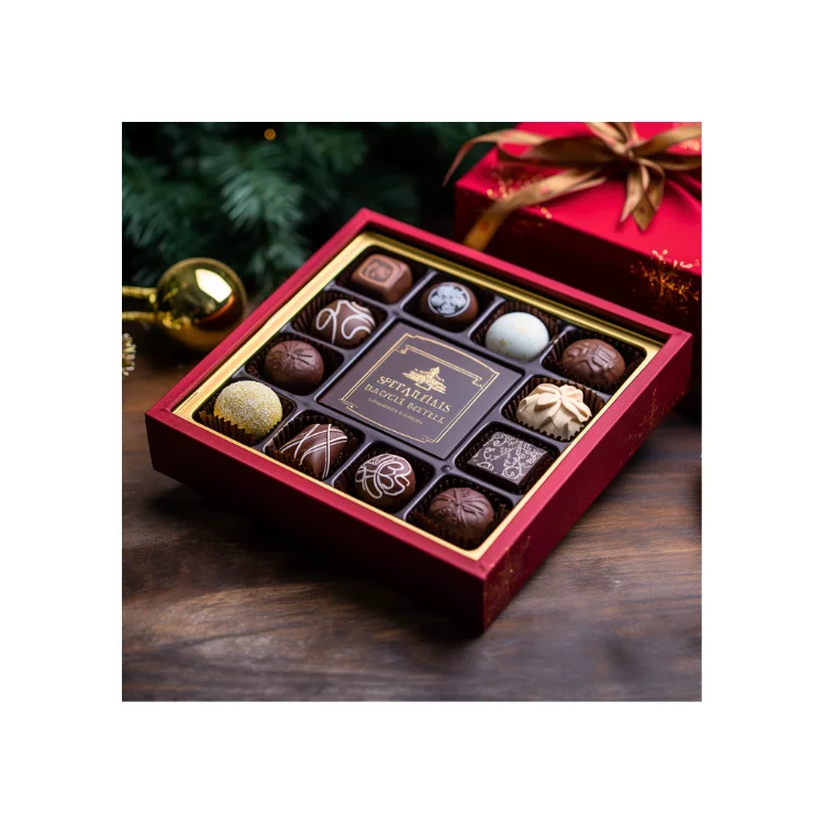 Magnetic Paper Chocolate Packaging Gift Boxes With Divider Cardboard Customized Empty Wedding Chocolate Boxes