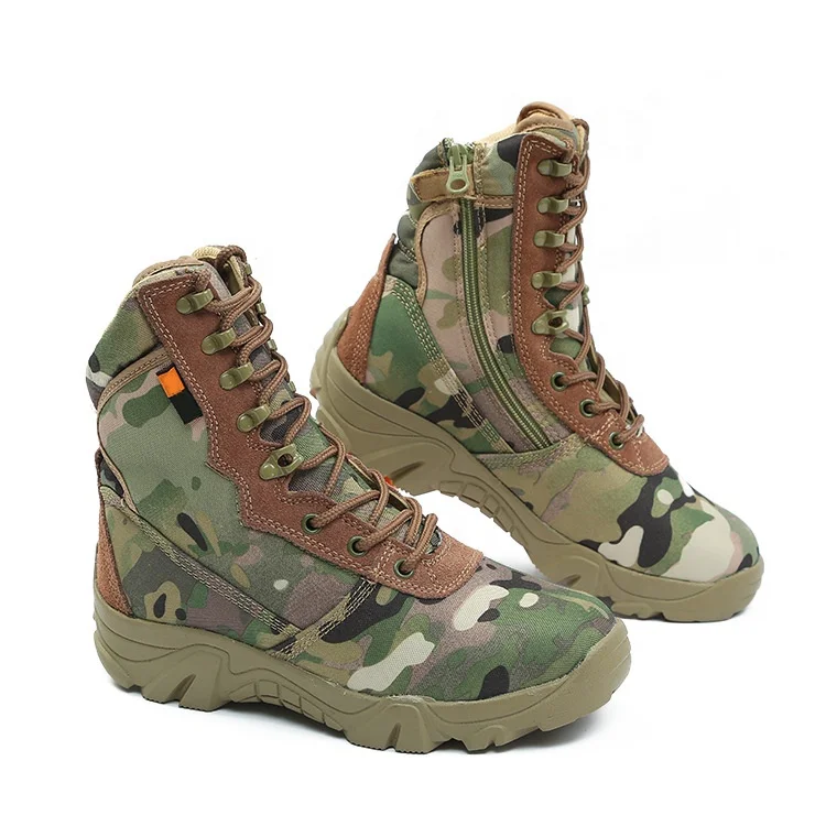 MEN Tactical jungle boots training boots outdoor mountaineering shoes high top camouflage desert boots