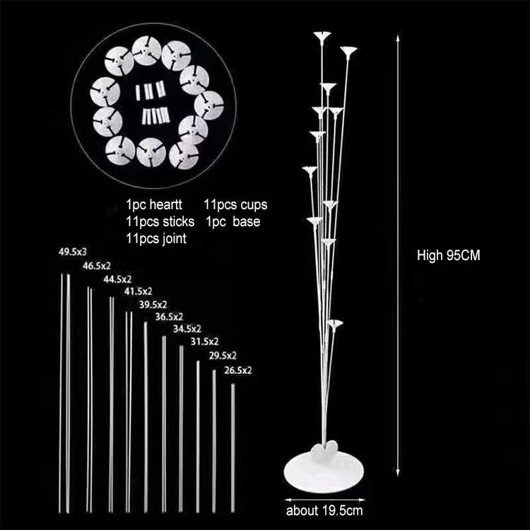 
Balloon Stand Heart Shape Table Centrepiece 