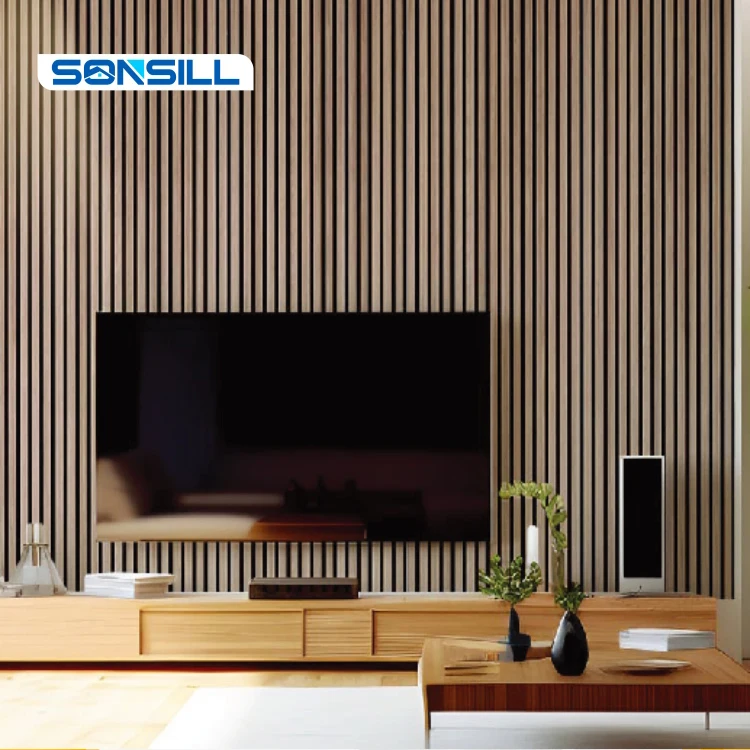 Factory Price Acoustic Panel 3D Natural Oak High Quality Pet Panel Sound Absorbing Decoration Wall Acoustic Wood Panel