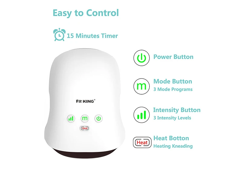 OEM Hand Massager with Heat Women Rechargeable Kneading Massage Finger Numbness Air Compression Cordless Electric Hand Massager