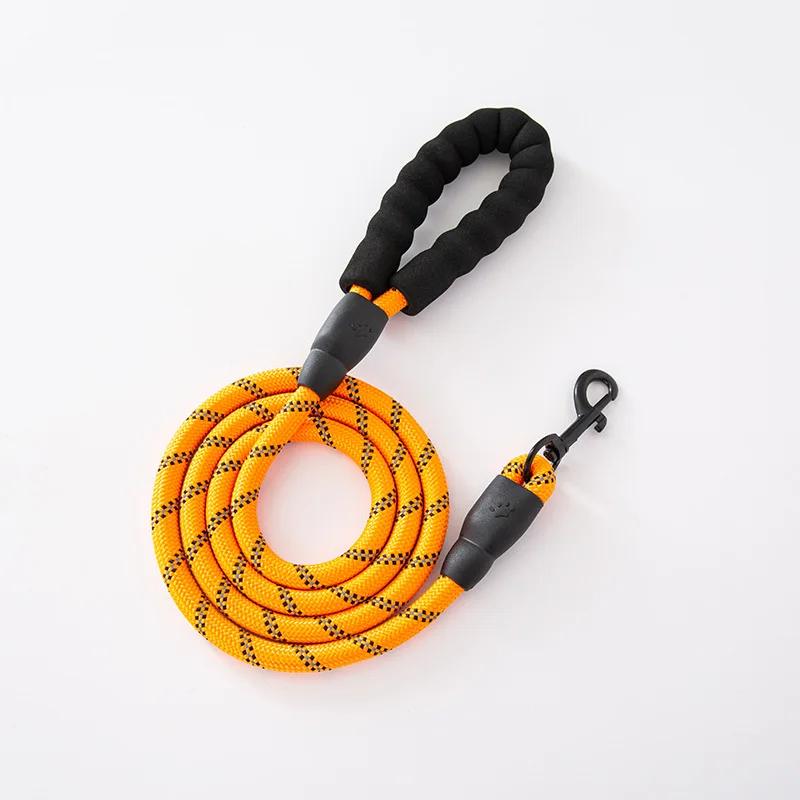Hot Sale Pet Dog Nylon Rope Leashes Yellow Reflective Soft Pet Leash For Dogs