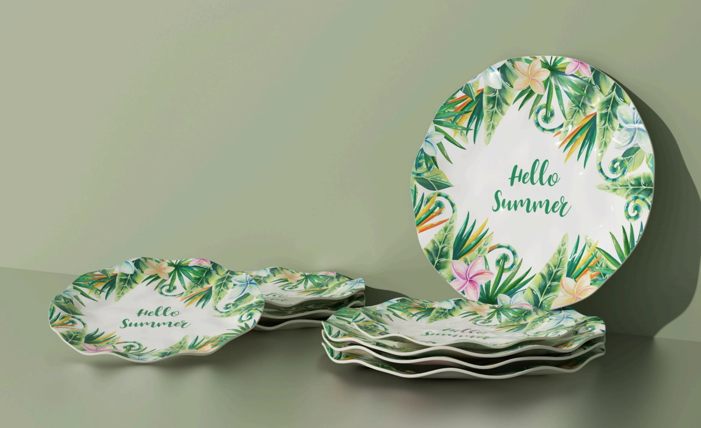 melamine flatware dinner Plates Sets Dinnerware for Restaurant Quantity Customized Series Pattern