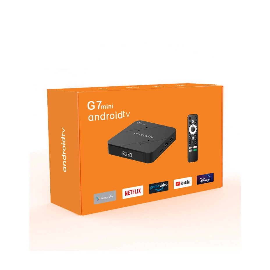 ТВ-приставка ATV smart tv G7mini UI Android 11 0 OS 4K Amlogic S905W2 2 Гб 16 двойной Wi-Fi с голосовым дистанционным
