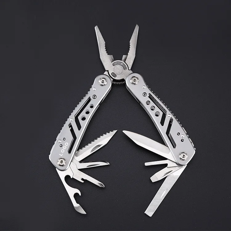 New Multitools Folding Plier Scissors Camping Fishing Multi Tools Plier Screwdriver Bits Multifunctional Knife Survival Tool