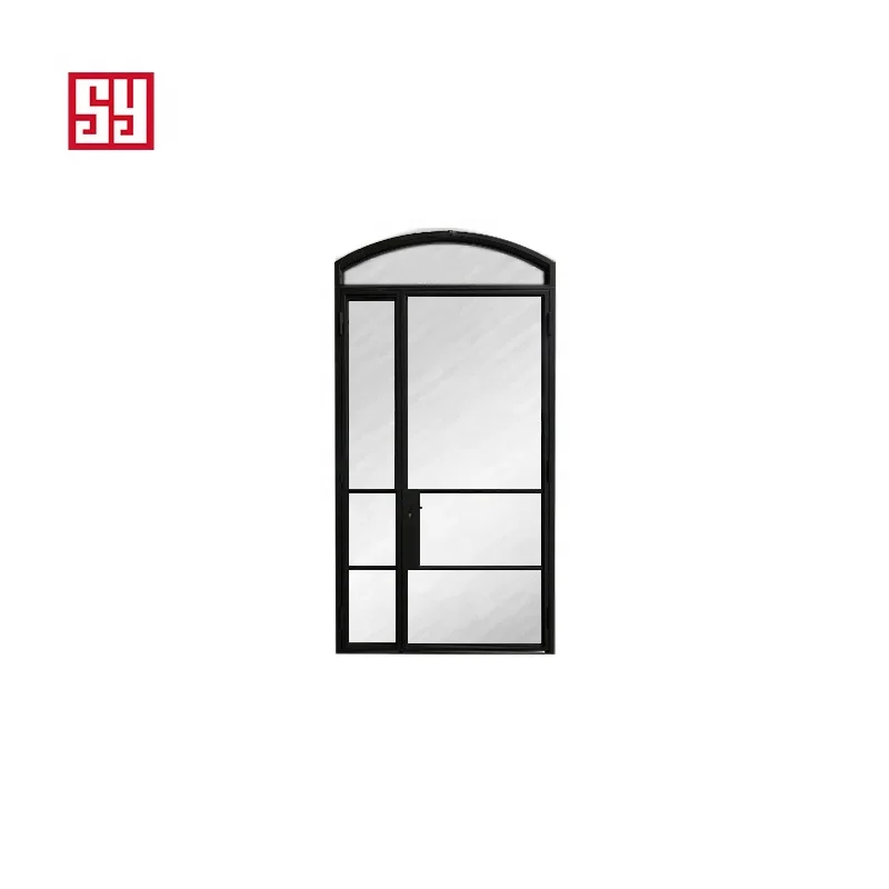 Качели дверные арки Skylight Французский Стиль Настраиваемый из кованого железа стальной современный стеклянный графический дизайн вход SY CN;FUJ