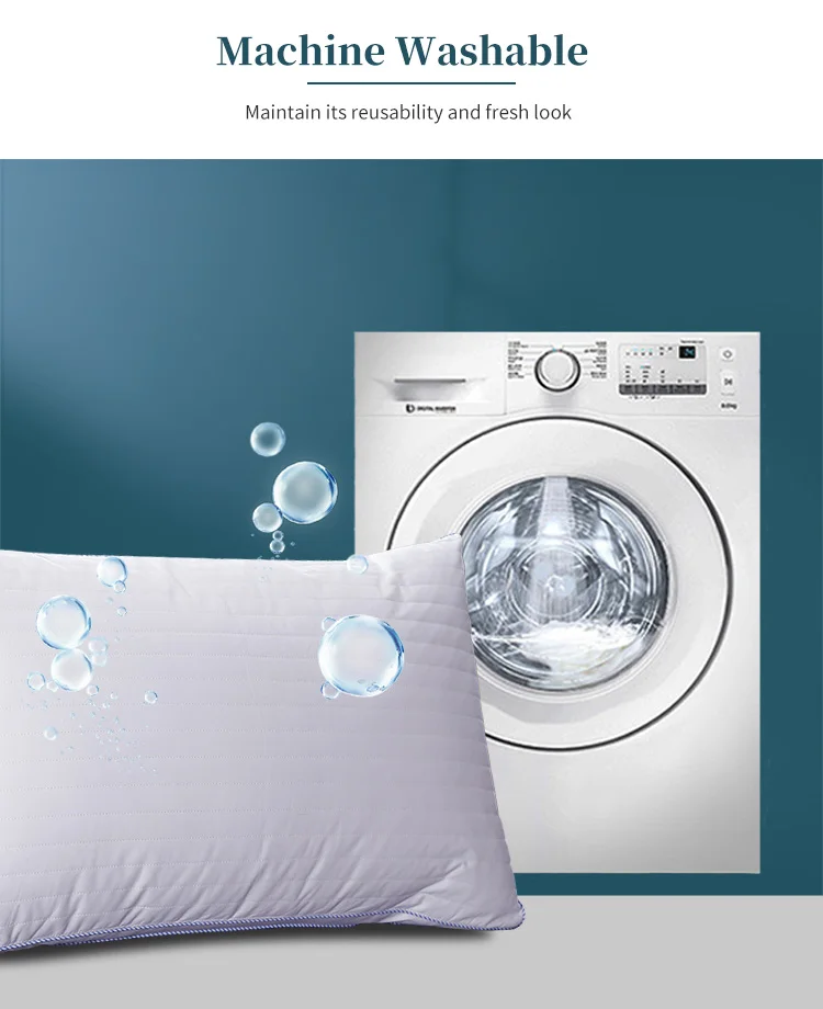 Luxury pillows for bed Queen Size Hotel White Cotton Pillows Down Alternative