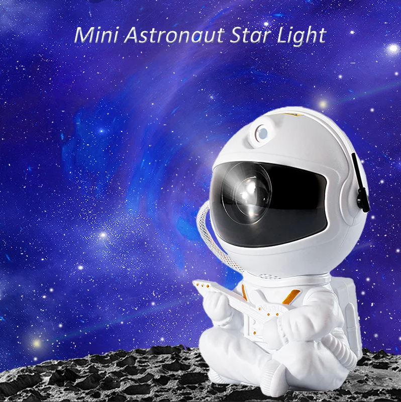 Spaceman LED Starry Sky Atmosphere Night Light Rotatable Remote Control Projector Mini Astronaut Star Projection Lamp
