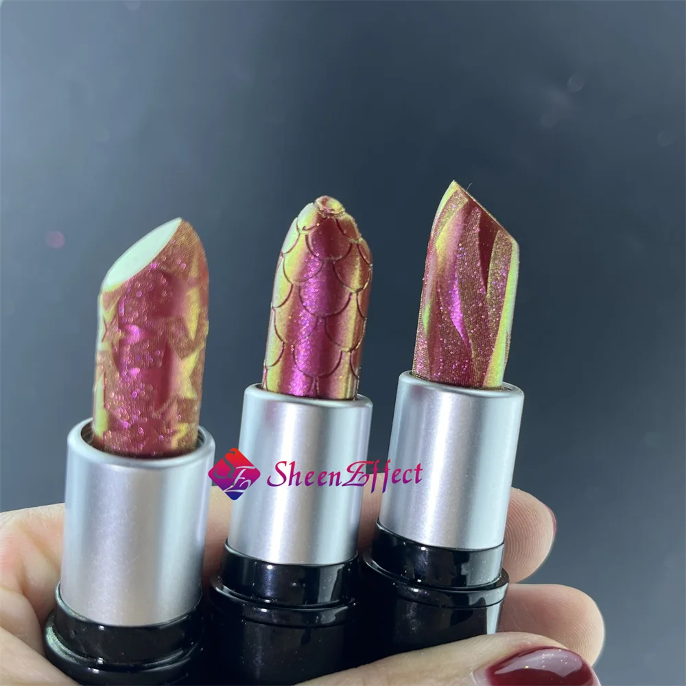 Diamond Lipstick Chrome Lips Chameleon Effect Powder for Metallic Red Lipstick