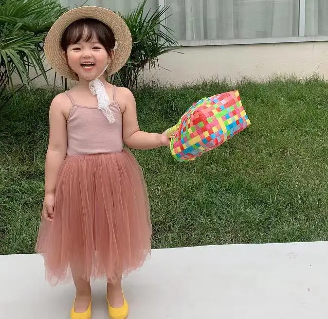 cake tutu design solid colors baby girl dresses 1-8 years image