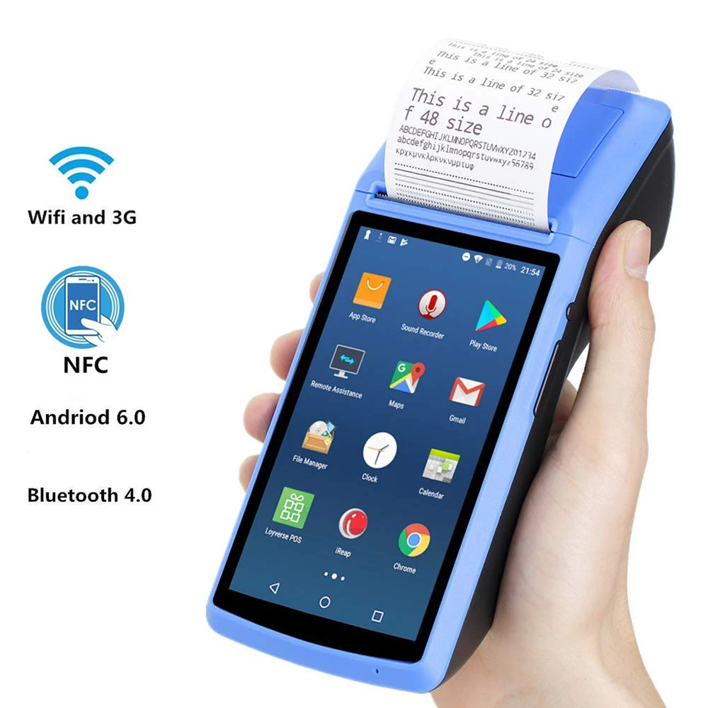 Handheld Pos Android Billing Pos terminal Machine Software Electronics All in One Pos Systems with Barcode Scanner