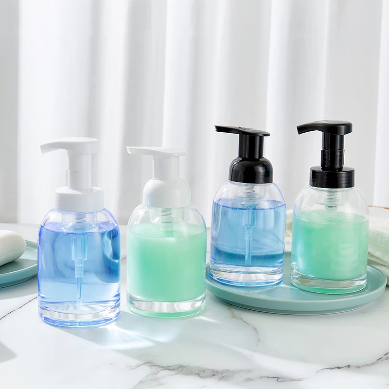 200ml Hand Wash Liquid Soap Glass Foam Lotion Pumps Dispensers Bottles 8oz Empty Sanitizer Glass Bottle