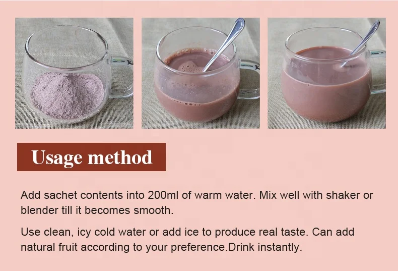 Chocolate Flavor Fat Buster Meal Replacement Nutrition Shake Powder Weight Loss Diet Skimmed Milk Shake Powder