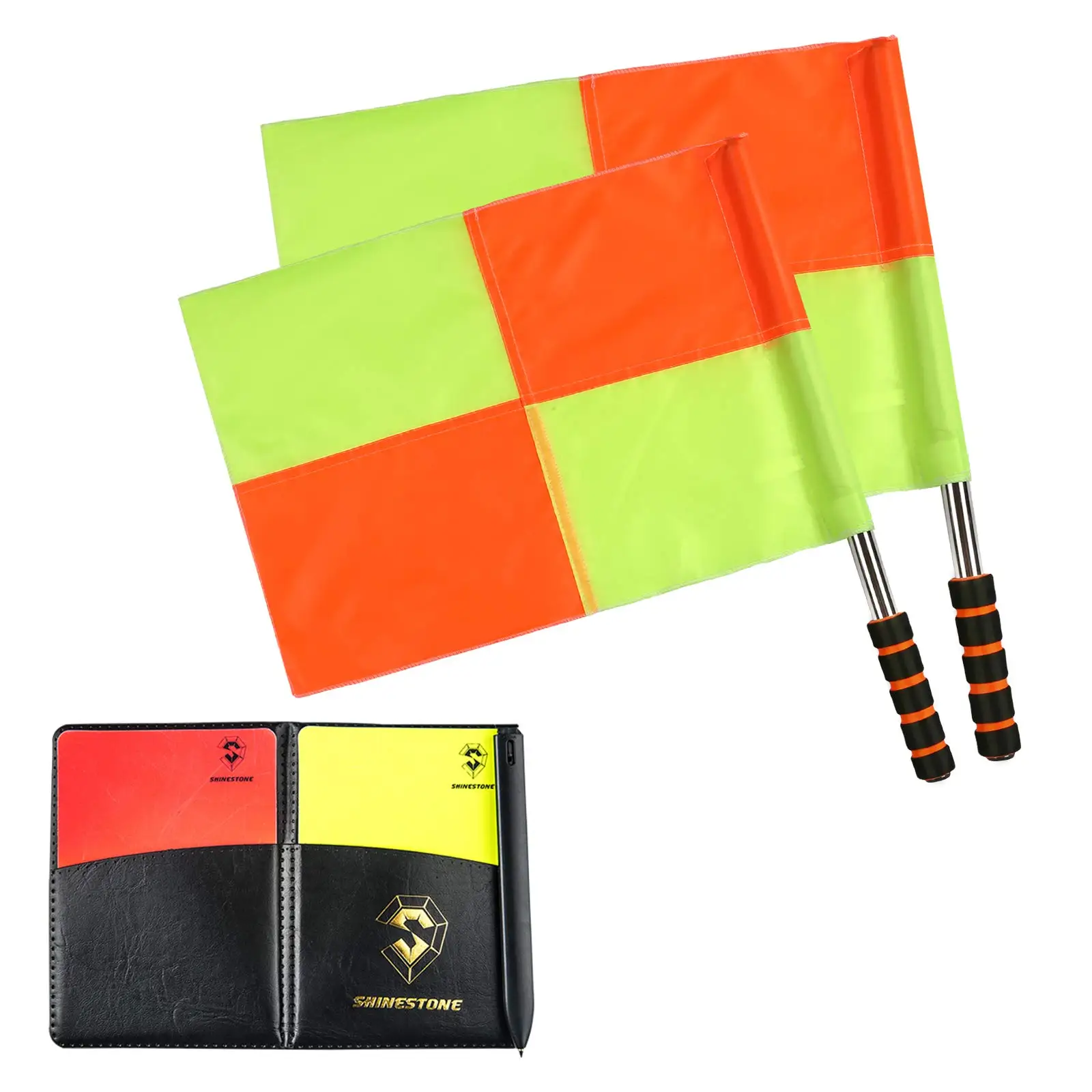 game coach football referee equipment referee red and yellow cards soccer electronic referee flag set
