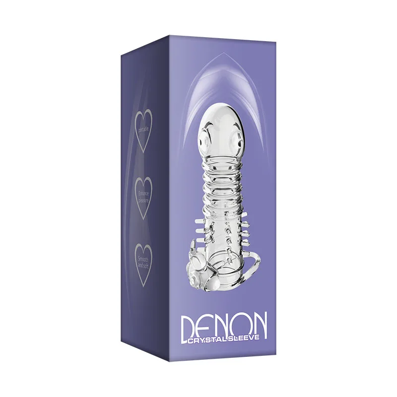 Transparent skin Single vibration crystal silicone condom for male