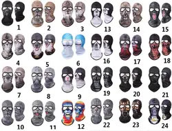 Outdoor UV protection Breathable ice silk  cooling 2 two Hole animal head balaclava hat Full Face masks