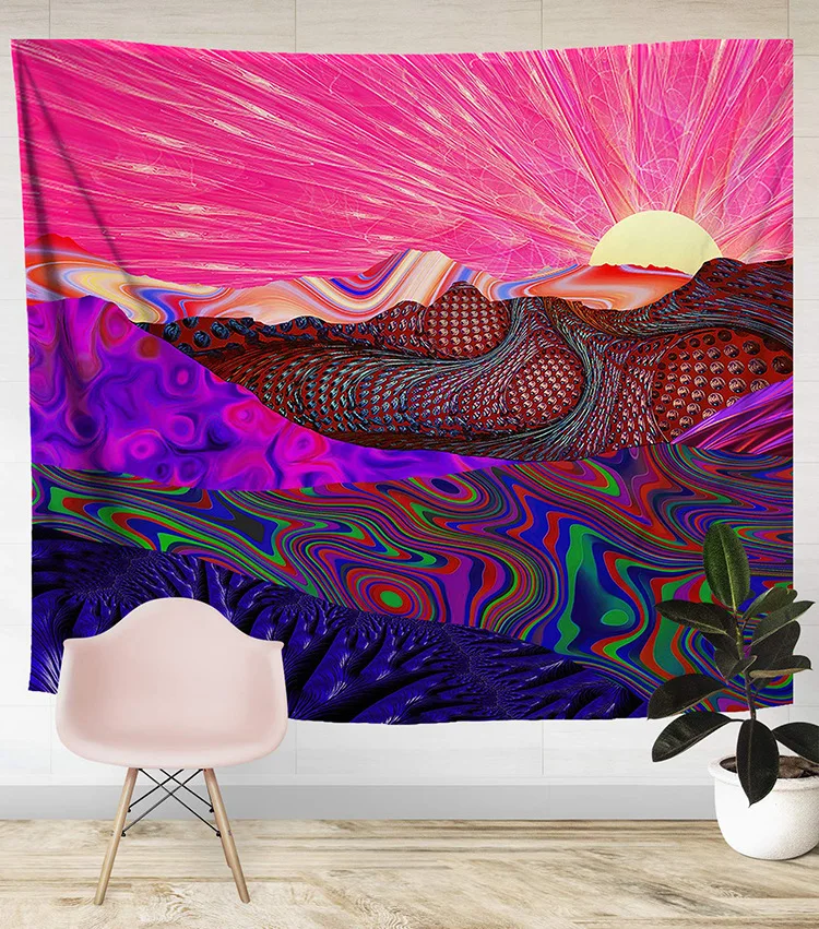 Bohemian Mandala Custom 3D Print Trippy Tapestry Hippie Psychedelic Abstract Art Tapiz Wall Hanging Tapestries
