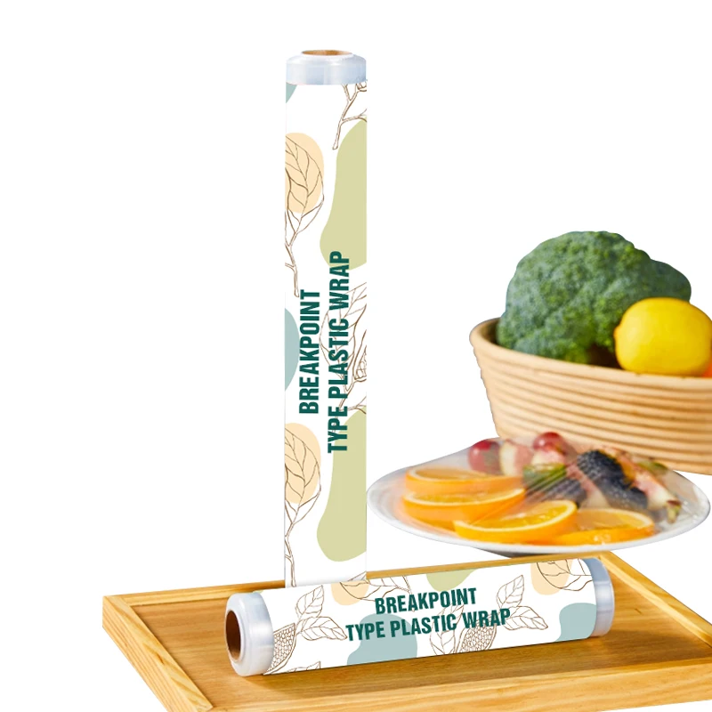 AIUDO Factory In Stock Wrapok Transparent Biodegradable Food service plastic fresh Keeping Stretch PE Food Cling Film