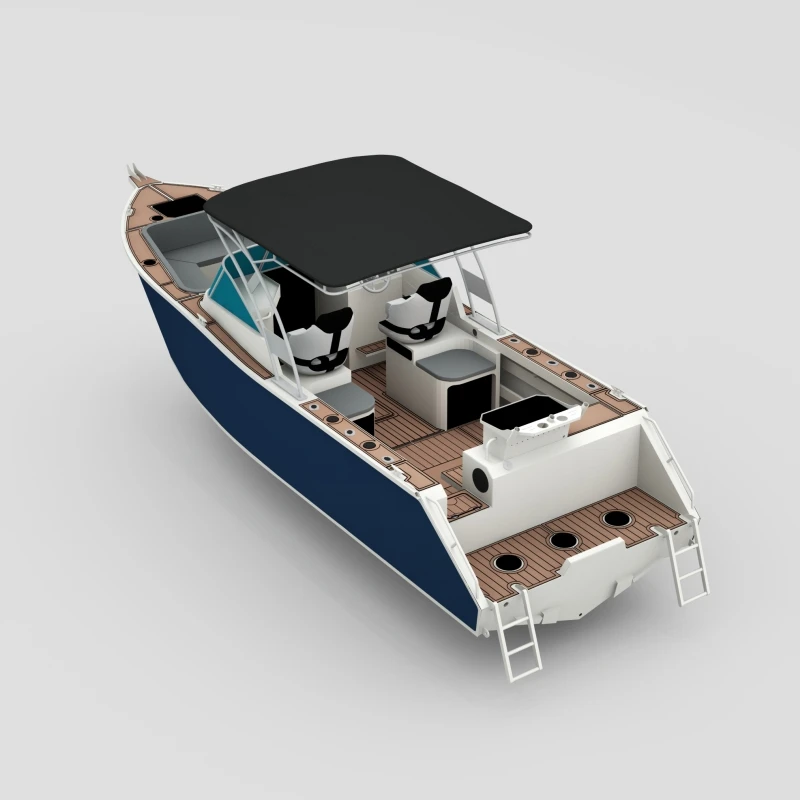 New Arrival 7.5m Bowrider High Speed Yacht All Welded Aluminum Fishing Boat for Sale