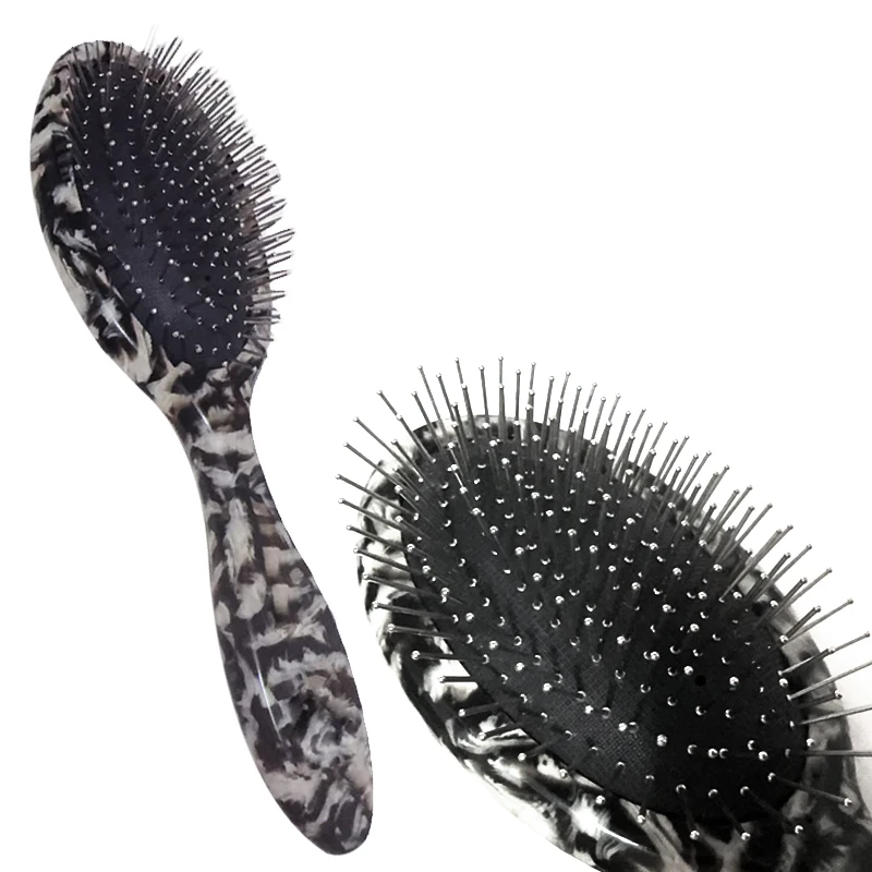 custom home travel acetate cellulose detangling hair comb brush with metal natural boar bristles pads tortoiseshell hair brush