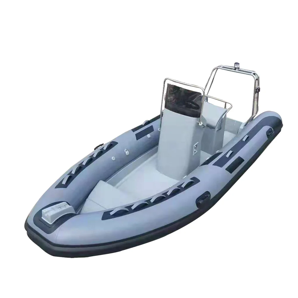 Factory directly sale fiberglass hull hypalon inflatable rib boat with hard bottom