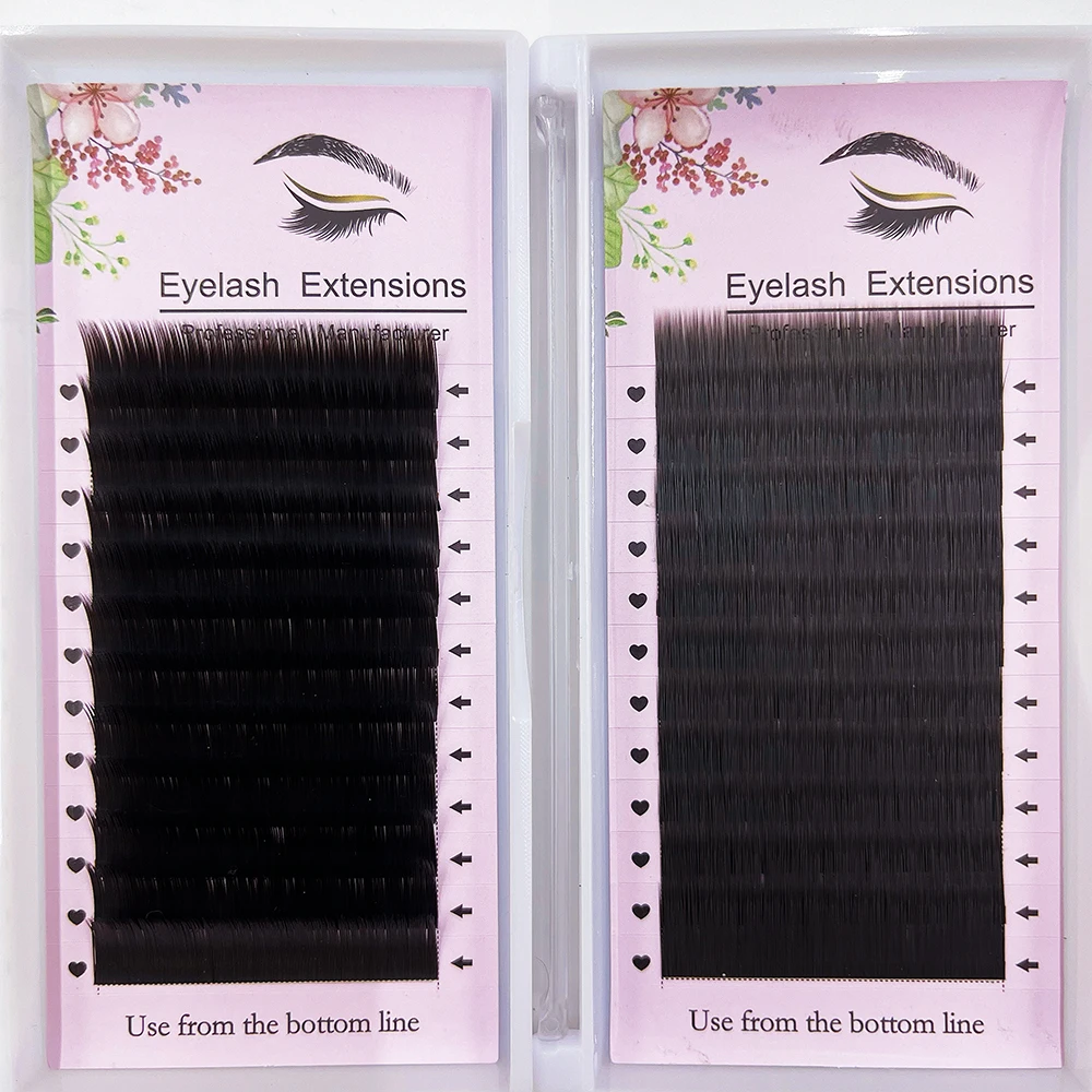 Hot Sell YY shaped Baby Curved grafted lashes private label Flat Natural baby bend Eyelash Extension