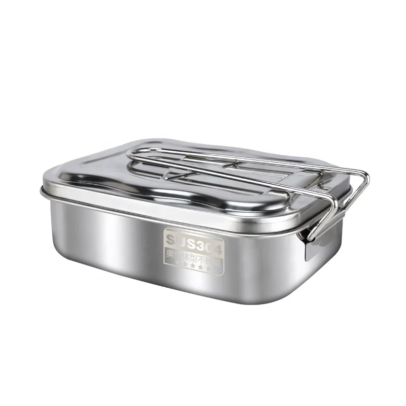 Food-grades and high quality stainless steel lunch box for canteen and dormitory bento box for students