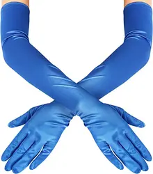 Wholesale Custom White Black Skin Silky Elegant Party Bridal Evening Opera Women Girls Elbow Length Long Satin Gloves