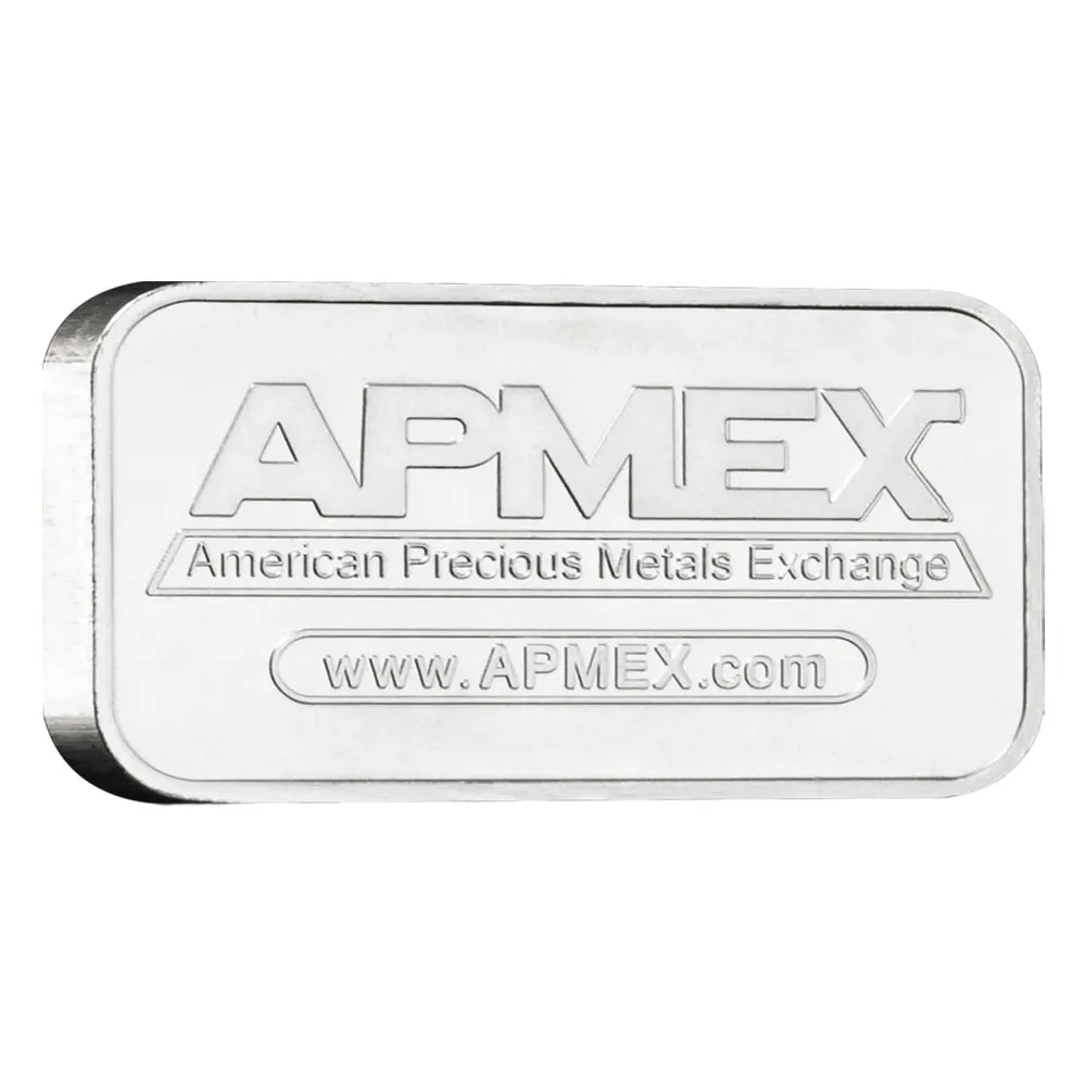APMEX Silvery Bar Bullion Silver-plated Replica Collectible Crafts Souvenir Gifts