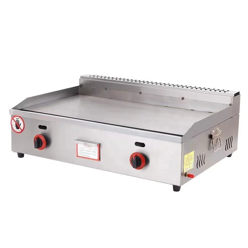 Commercial Stainless Steel Flat Gas Burger teppanyaki Griddle For Restaurant street stalls Equipment