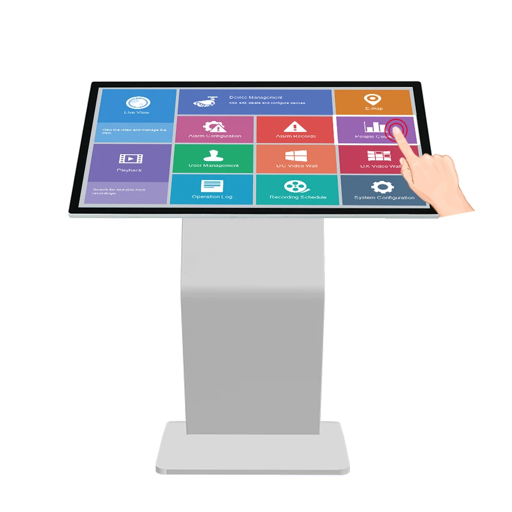 Wall mounted Android 50 inch 1920*1080  supermarket medical industry kiosks touch screen all-in-one machine