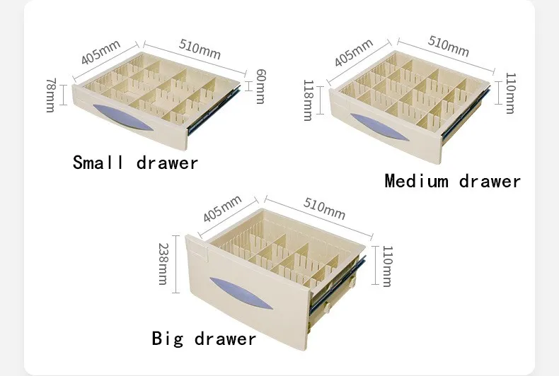 Manufacturer ambulance emergency medicine trolley medical ABS multi-drawer treatment cart multi-function rescue cart