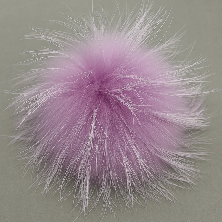 13CM KAZUFUR Factory Price Real Fur Balls For Hats Raccoon Fur Balls