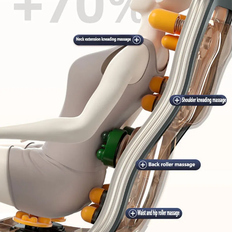 Relax Physiotherapy Full Body Sl Track Recliner Heated Body Care 4d Small Airbag Health Device Point Massage Chair 2023