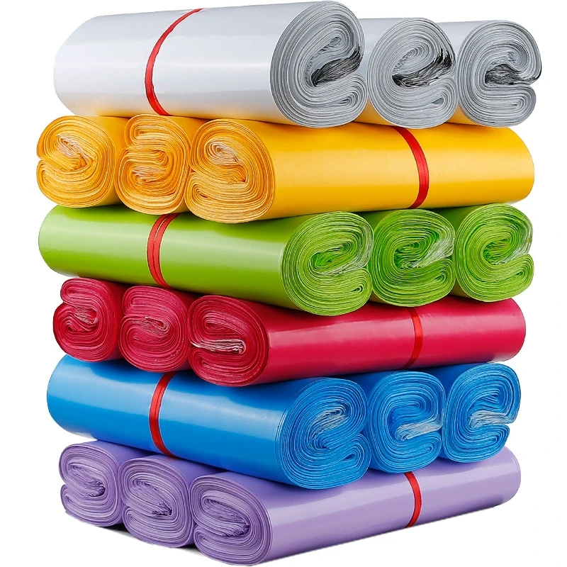 Resealable PE self adhesive plastic clear mailers with suffocation warning clothes packing bags transparent mailing bag