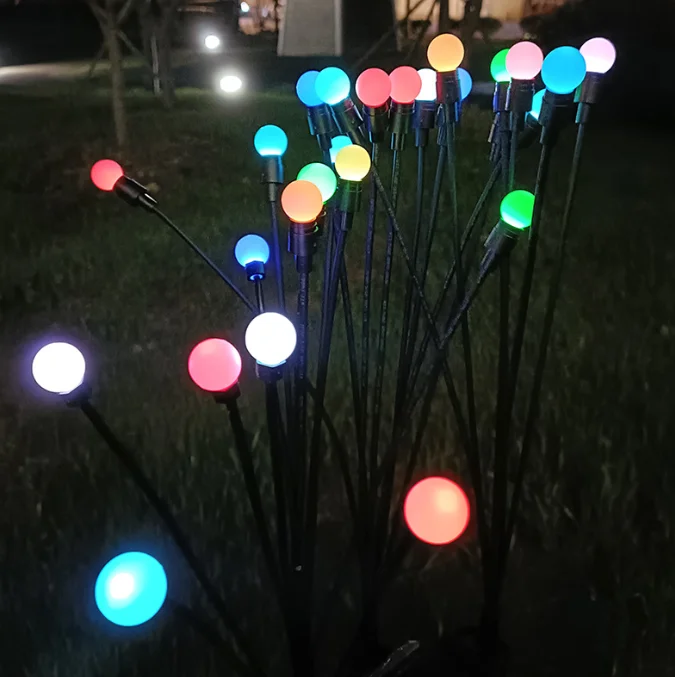 Newish Solar Powered Firefly Light Starburst Firefly Swaying Light Color Changing Rgb For Yard Patio Pathway Decoration