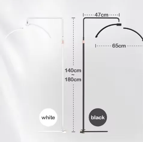 SW 26 inch Floor Stand 360 Degree LED half moon nail lamp  Beauty Salon Half Moon Lamp  for Lash Lamp