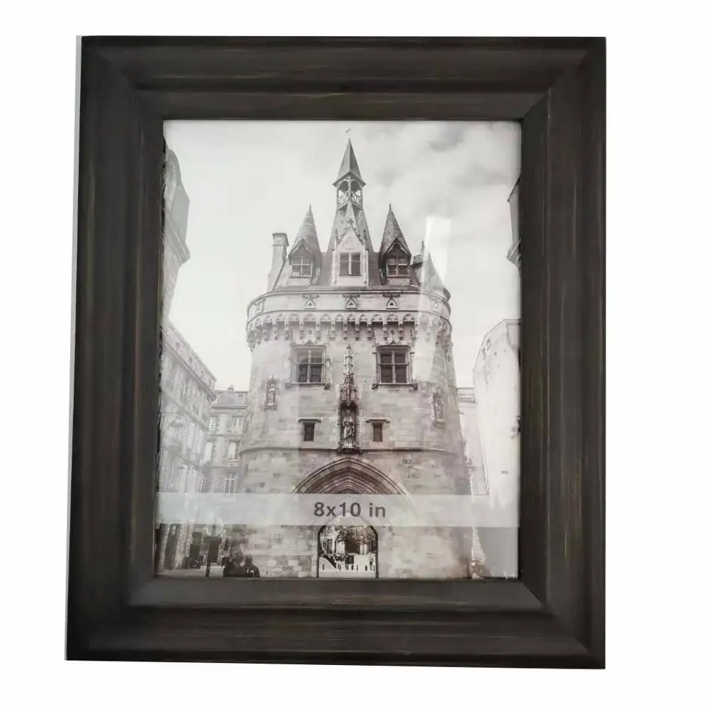 Vintage wood 8x10 black picture frame