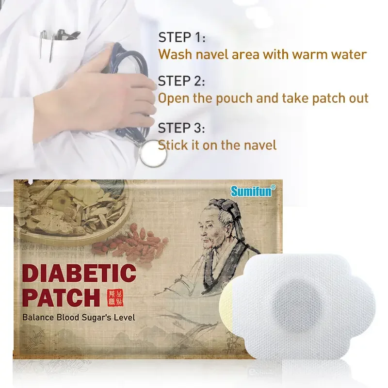 Sumifun Diabetic Patch Stabilizes Balance Blood Sugar Levels Glucose Content Natural Herbs Diabetic Plaster