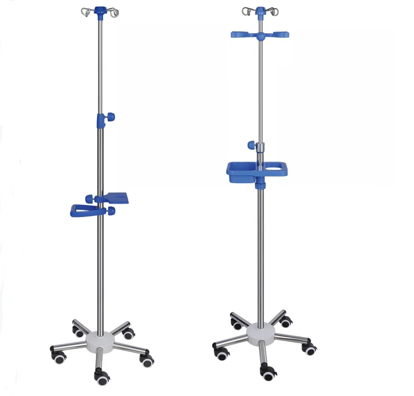 Medical Infusion Pump Trolley Mobile IV Stand I/V Pole with Castors Infusion Stand Pole For Hospital Furniture