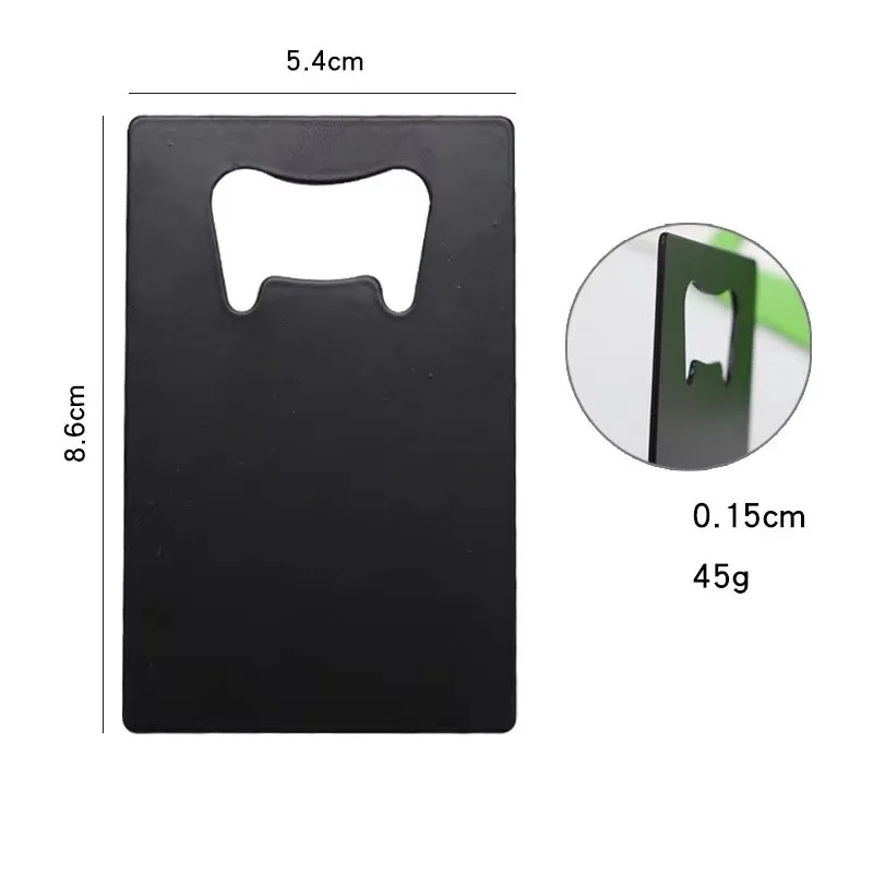 Custom Logo Promotional Creative Personalized Metal Credit Card Bottle Opener Stainless Steel Card Beer Bottle Openers