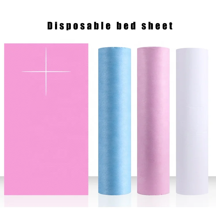 Wholesale Medical Use Colorful Disposable Bed Sheet Roll Non-woven Nonwoven Blue Bed Sheets